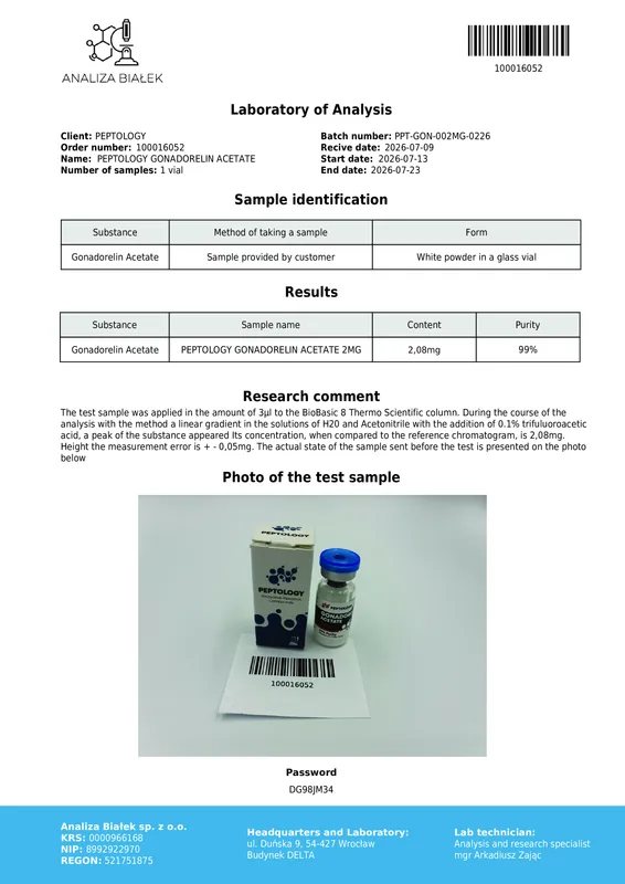Gonadorelin Acetate 2 mg – Agonista da GnRH para investigação laboratorial – imagem 2